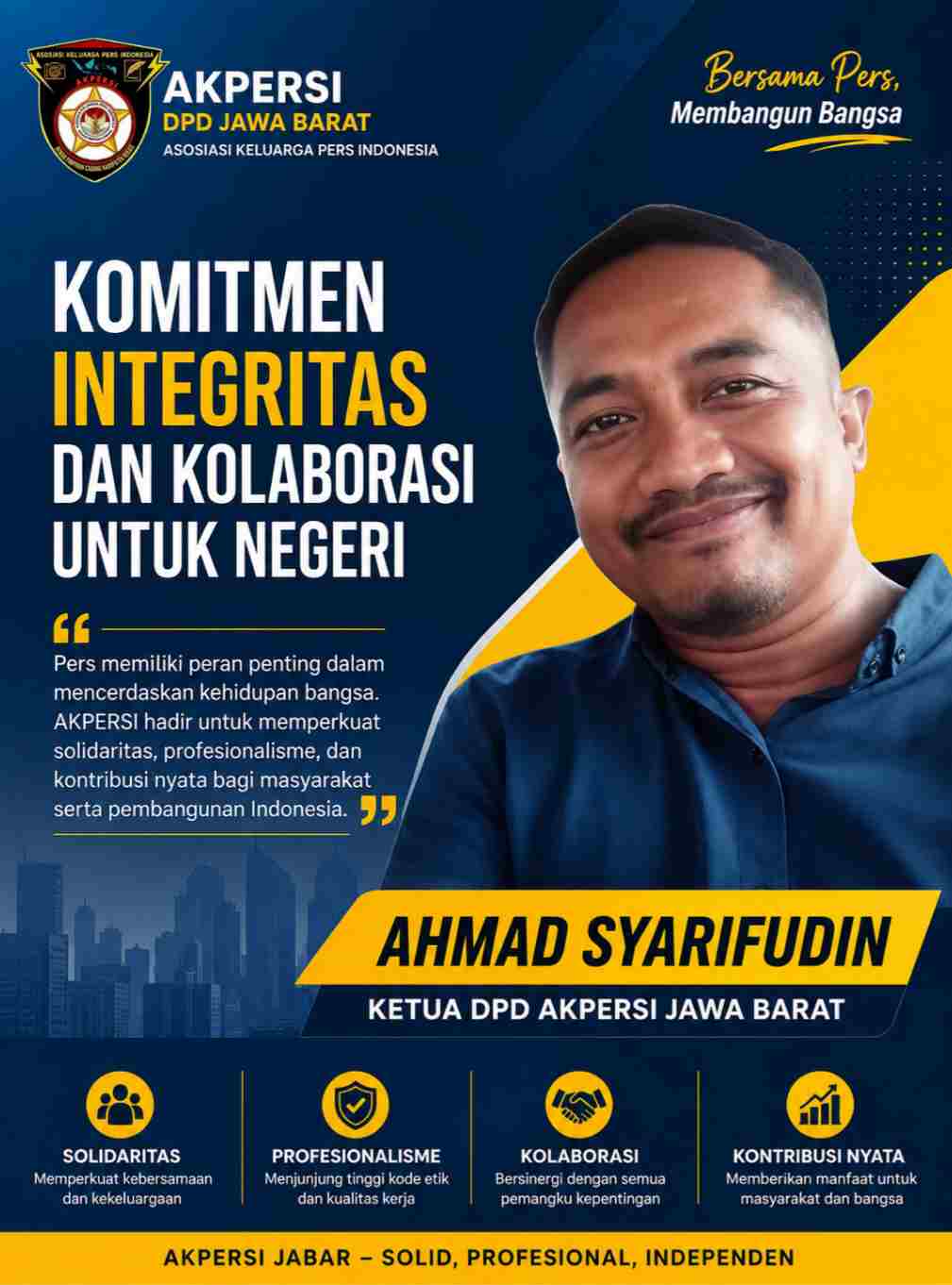 Ketua DPD AKPERSI Jabar Nilai Kasus Mantan Kepala BGN Berdampak pada Operasional SPPG
