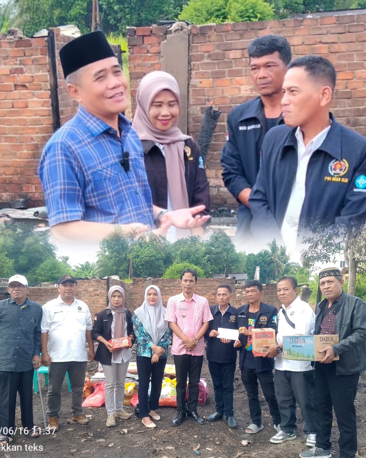 Ketua PWI Ogan Ilir Tinjau Rumah Wartawan yang Terbakar di Pulau Semambu