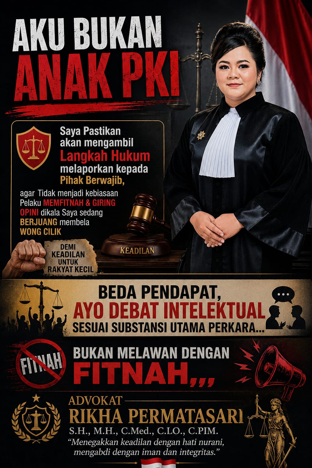 Purnawirawan KOWAD Sekaligus Advokat Keluarkan Somasi Terbuka: Tak Terima Dituduh “Anak PKI” Tanpa Bukti