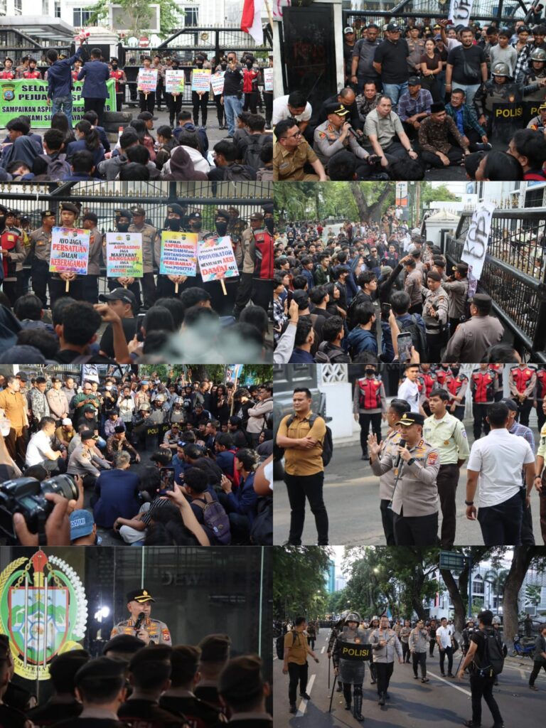 Kapolrestabes Medan Tekankan Personel Tetap Sabar dan Humanis Saat Melayani Aksi Massa KBMN