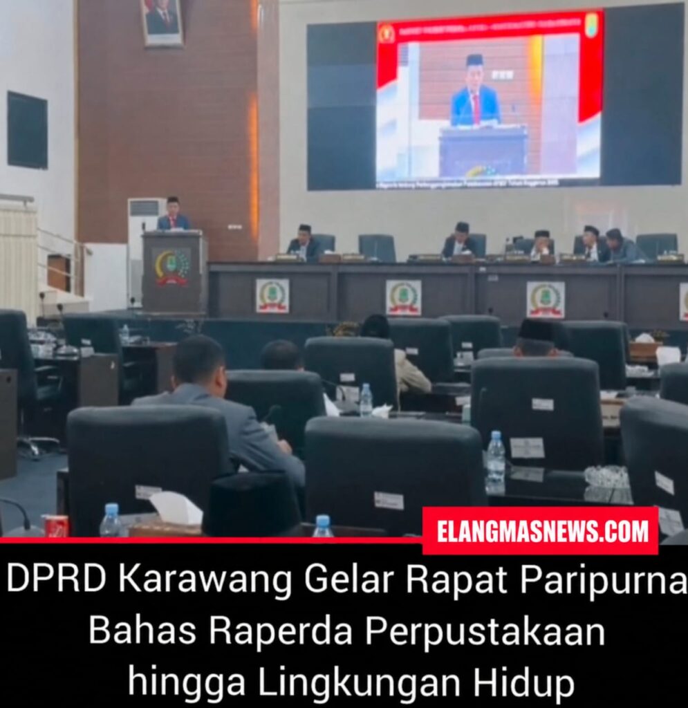 DPRD Karawang Gelar Rapat Paripurna, Bahas Raperda Perpustakaan hingga Lingkungan Hidup
