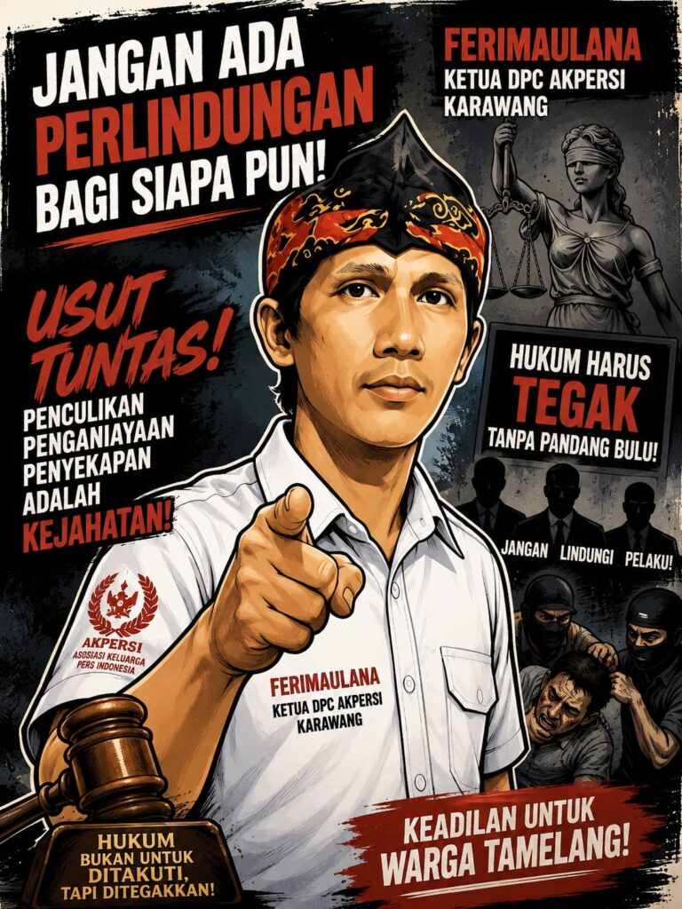Ketua DPC AKPERSI Karawang Ferimaulana Geram! Desak Aparat Bongkar Tuntas Dugaan Penculikan dan Penganiayaan Warga Tamelang: “Jangan Ada Perlindungan bagi Siapa Pun!”
