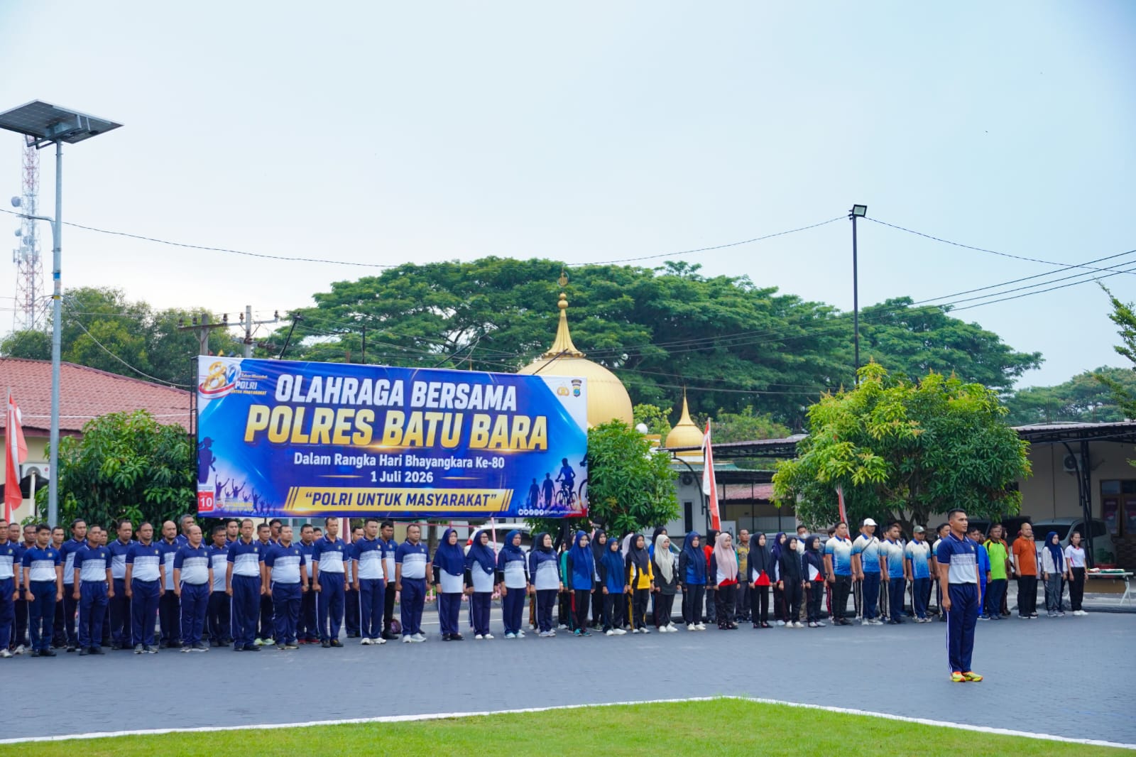 Bupati Batu Bara Perkuat Sinergi TNI-Polri dan Forkopimda pada Olahraga Bersama Sambut Hari Bhayangkara ke-80