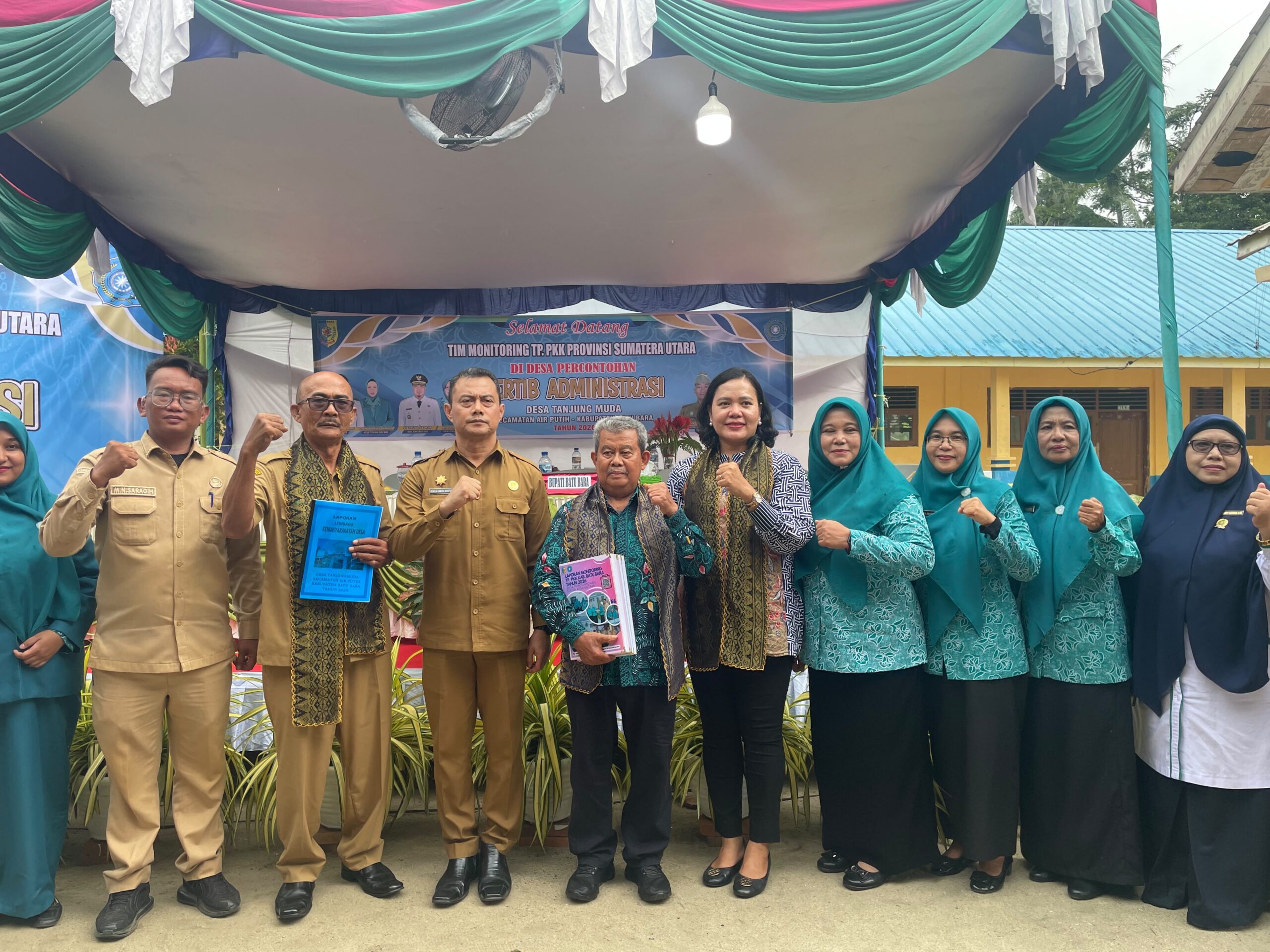 Semangat Warga Tanjung Muda Sambut Tim PKK Sumut, Siap Ukir Prestasi Untuk Batu Bara