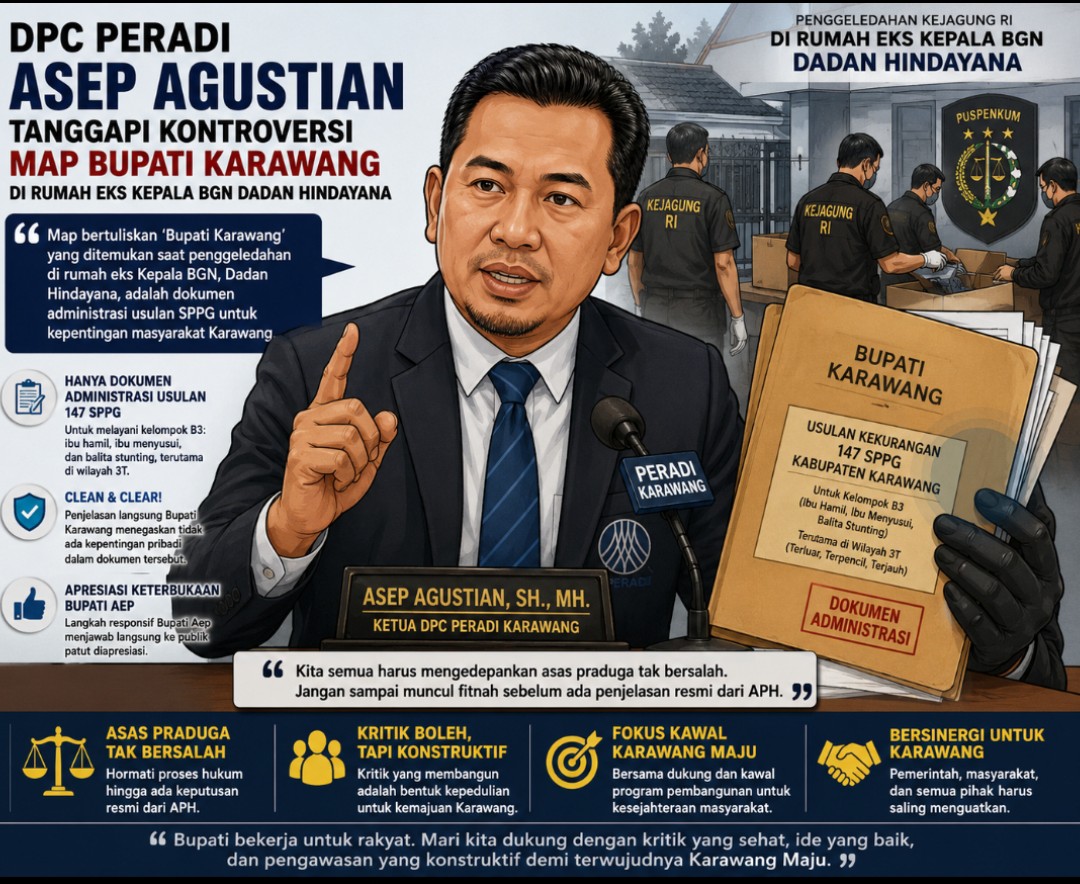 Map Bertuliskan ‘Bupati Karawang’ Disorot, Askun: Hanya Dokumen Usulan SPPG, Jangan Bangun Spekulasi
