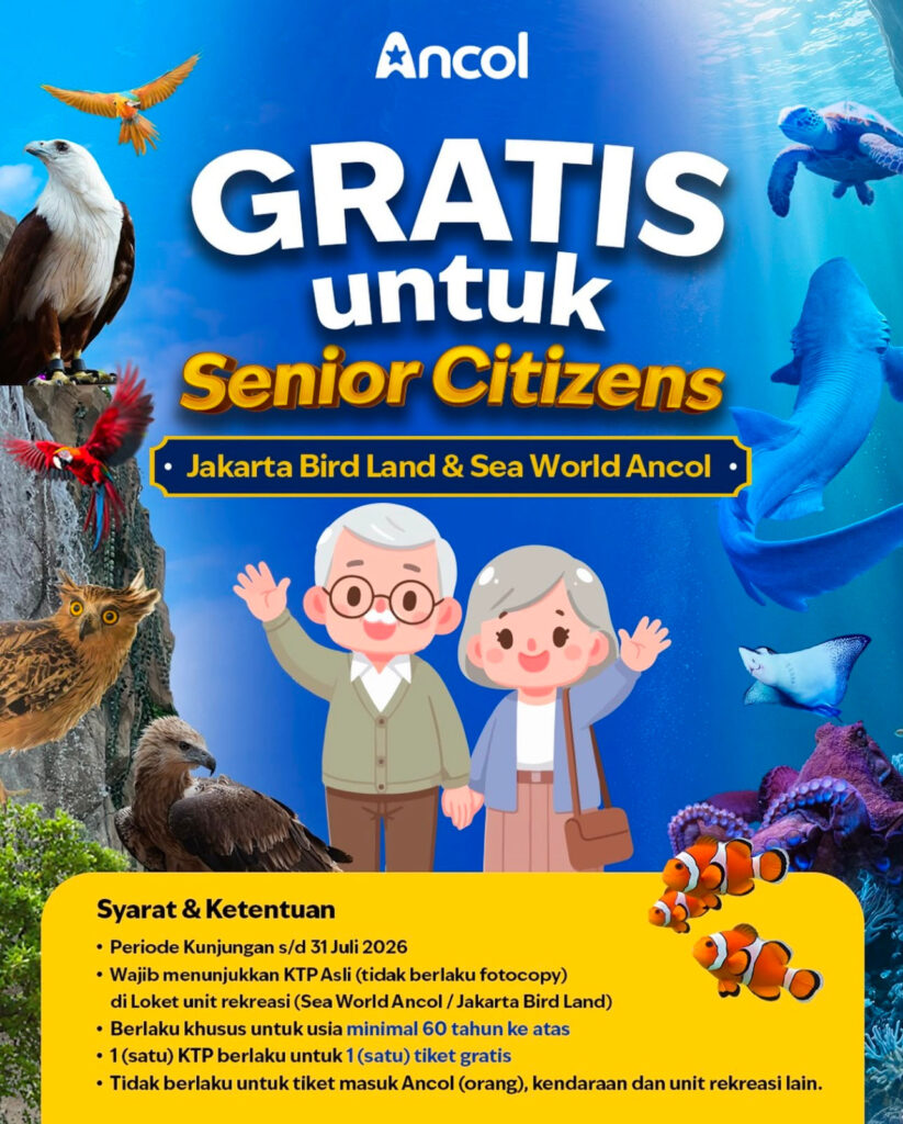 Ancol Gratiskan Tiket Masuk Wahana untuk Senior Citizens Lewat Wisata Edukatif dan Rekreatif