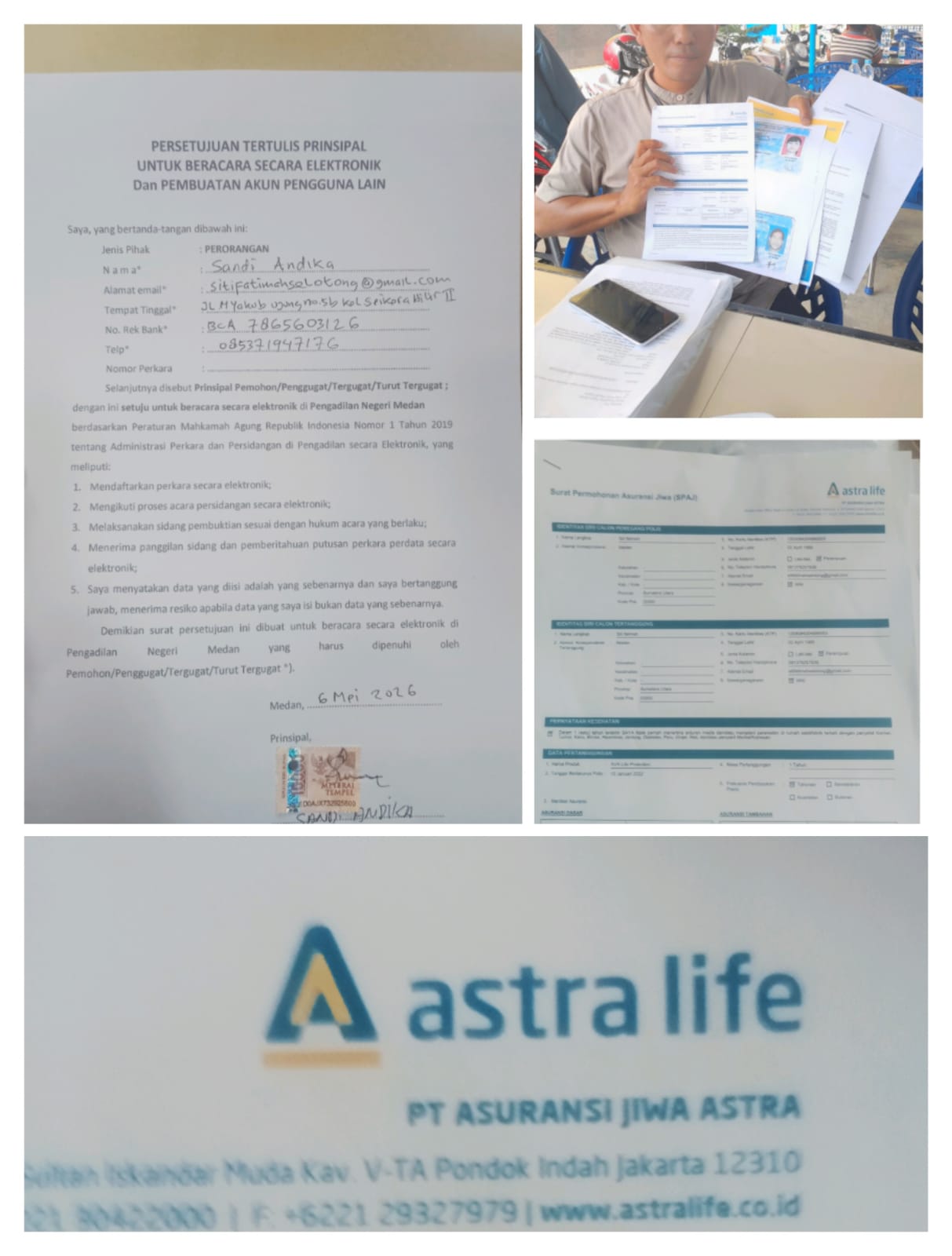 Tindak Lanjut Klaim Ansuransi Jiwa Astra Life,Yang Tidak Ada Itikad Baik.Nasaba Di Rugikan.