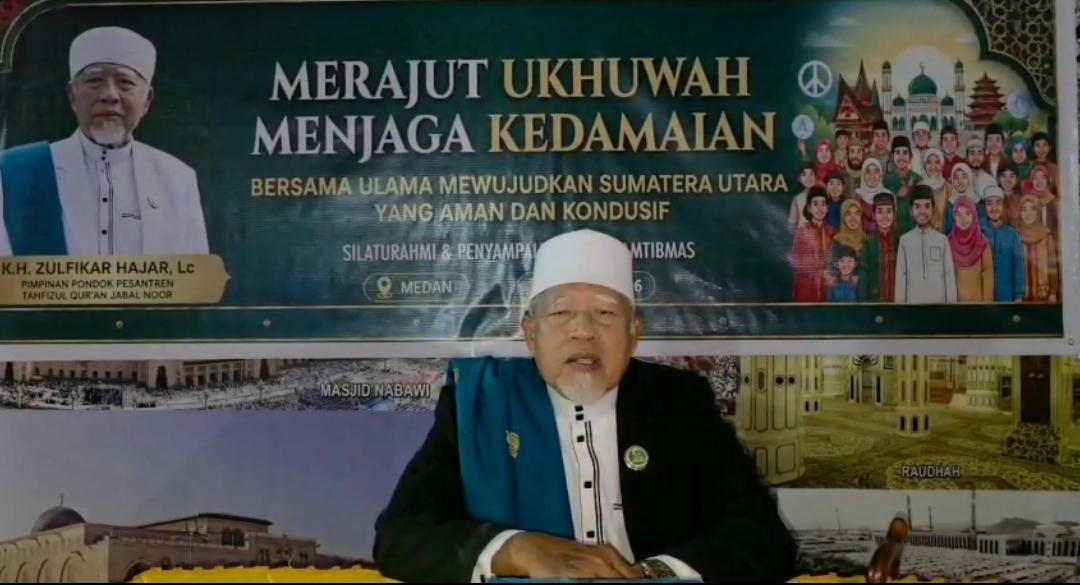 K.H. ZULFIKAR HAJAR ,Lc Mengajak Seluruh Lapisan Masyarakat Sumatera Utara Untuk Memperkuat Tali Persaudaraan Baik Suku dan Agama