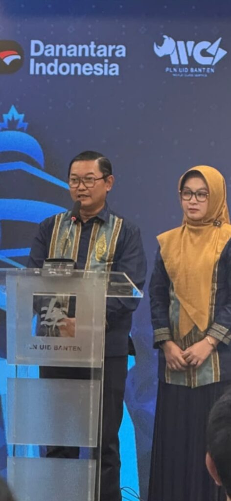 Ketua DPW IWO Indonesia Provinsi Banten Mevi Amirullah Ucapkan Selamat kepada Toni Bellarny sebagai General Manager PLN UID Banten
