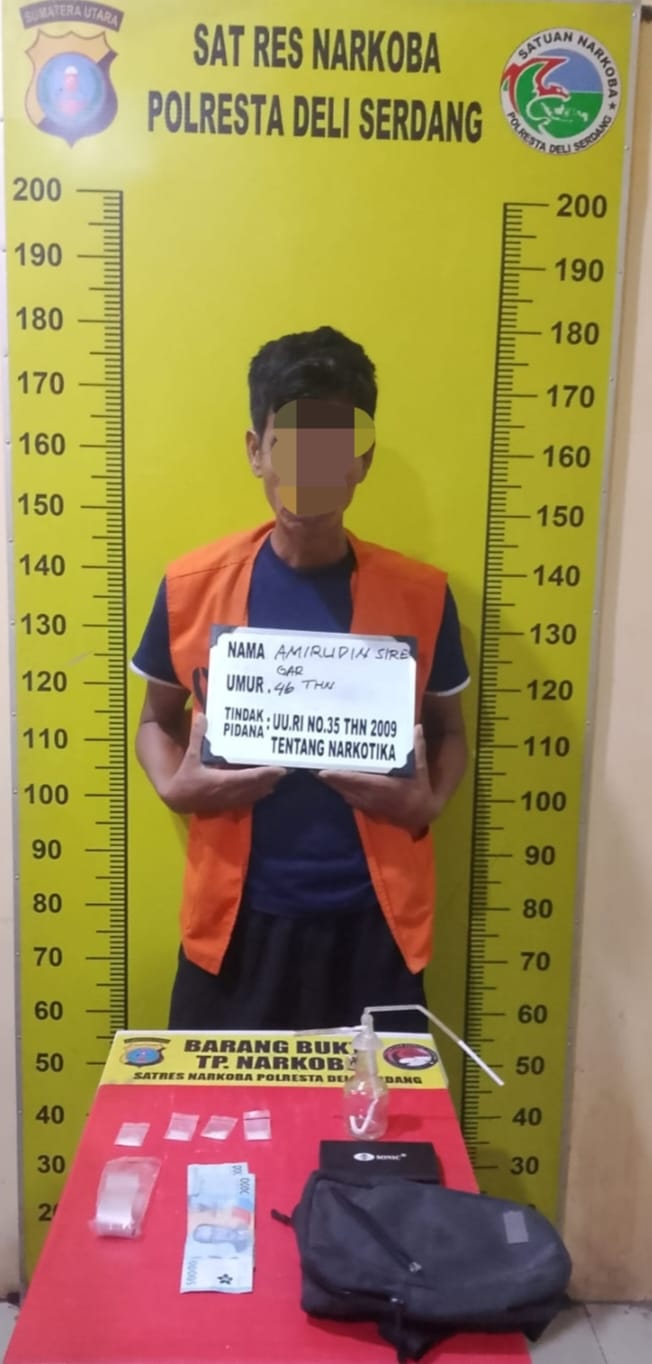 Miliki Sabu, Pria Di Tanjung Morawa Diamankan Sat Resnarkoba