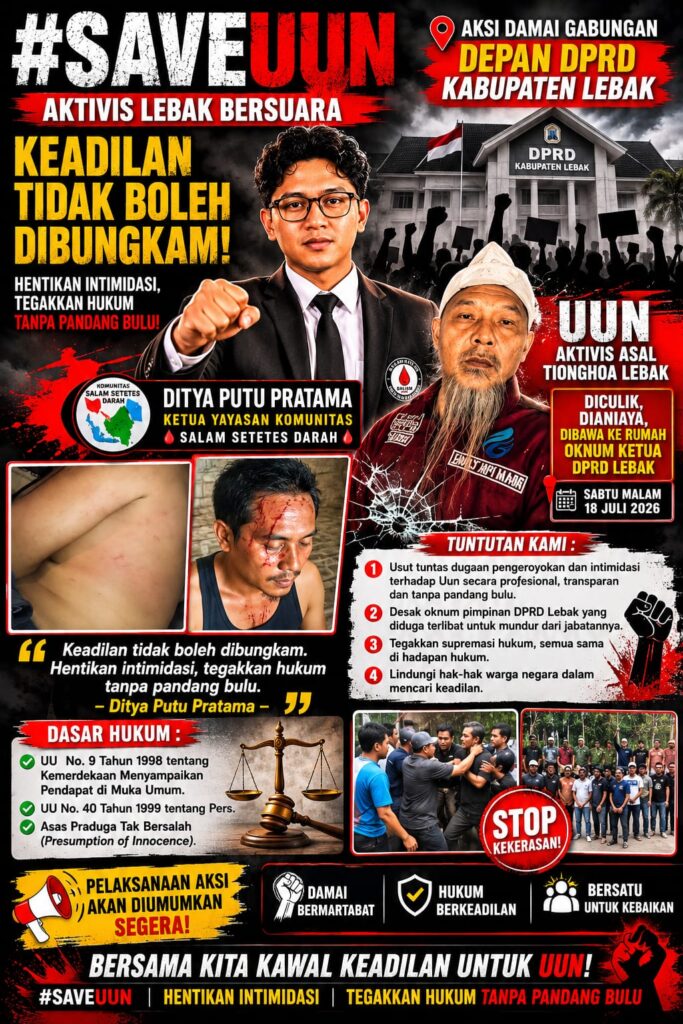 SAVEUUN Menggema di Lebak, Ditya Putu Pratama: “Keadilan Tidak Boleh Dibungkam”