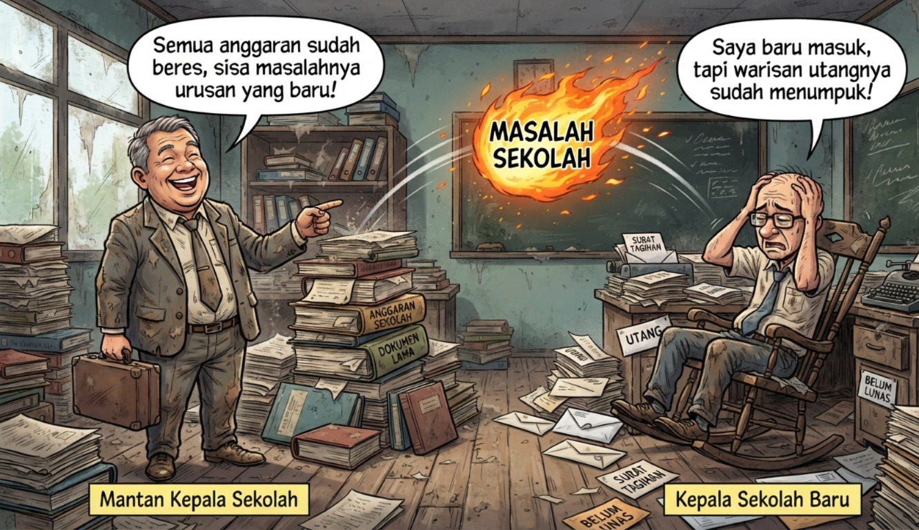 Saling Lempar Tanggung jawab Antara Mantan Dan Kepala Sekolah Yang Baru