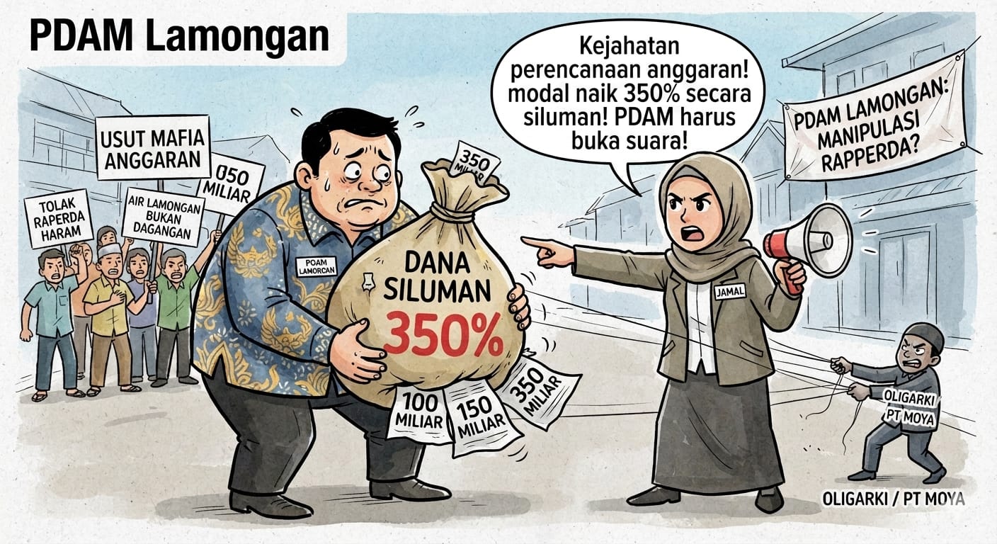 Kejahatan Perencanaan Anggaran! PDAM Lamongan Didesak Buka Suara Soal Modal Dana Siluman