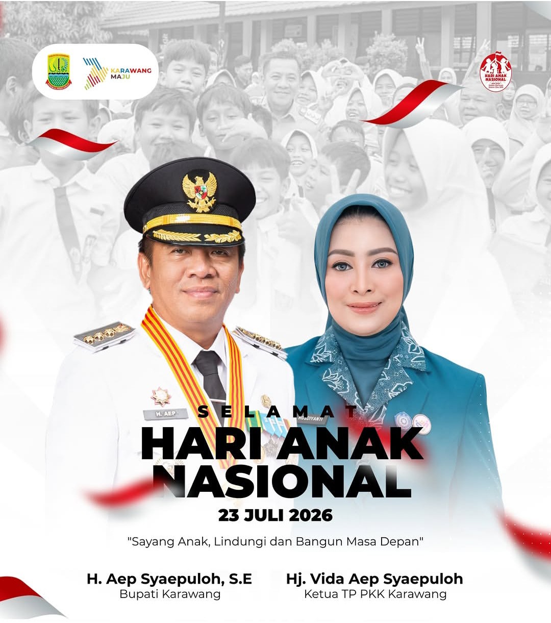 Peringati Hari Anak Nasional, Bupati Karawang Ajak Seluruh Elemen Wujudkan Lingkungan Aman dan Ramah Anak