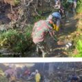 Babinsa Koramil 0818/22 Tumpang Hadiri Karya Bakti Normalisasi Sungai di Desa Jeru