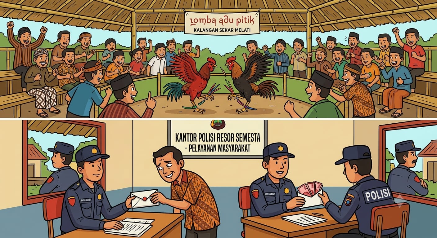 Lapor Pak Kapolda: Kapolres Kediri Kabupaten Biarkan Kalangan Sambung Ayam Berjalan Mulus
