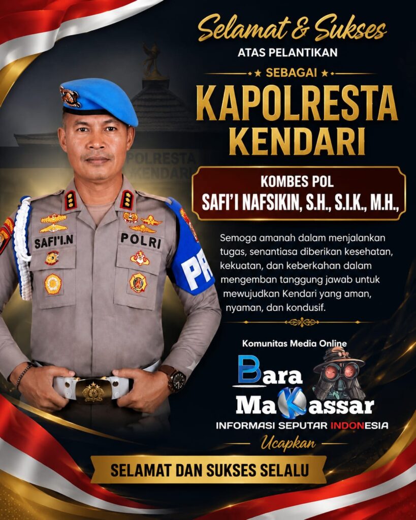 Selamat Mengemban Amanah, Kapolresta Kendari Kombes Pol Safi’i Nafsikin