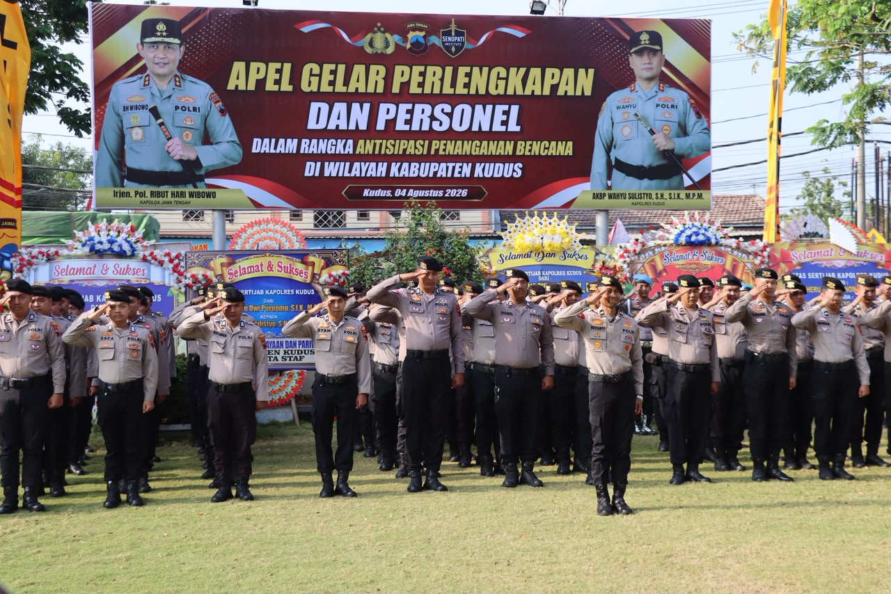 Siaga Karhutla, APAR hingga Water Cannon Disiapkan Hadapi Musim Kemarau, Kapolres Kudus: Jangan Bakar Lahan dengan Alasan Apa Pun