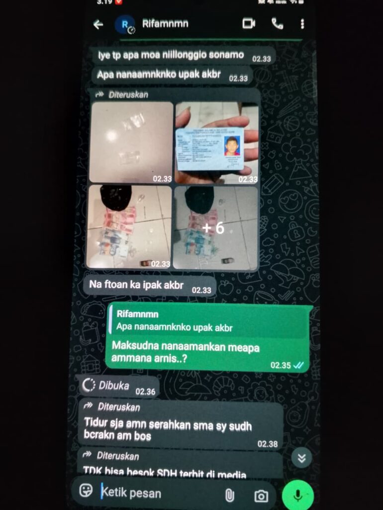 Nama “Pak Akbar” Muncul dalam Percakapan Dugaan Kasus Narkoba Kalukuang, Warga Desak Polisi Buka Terang