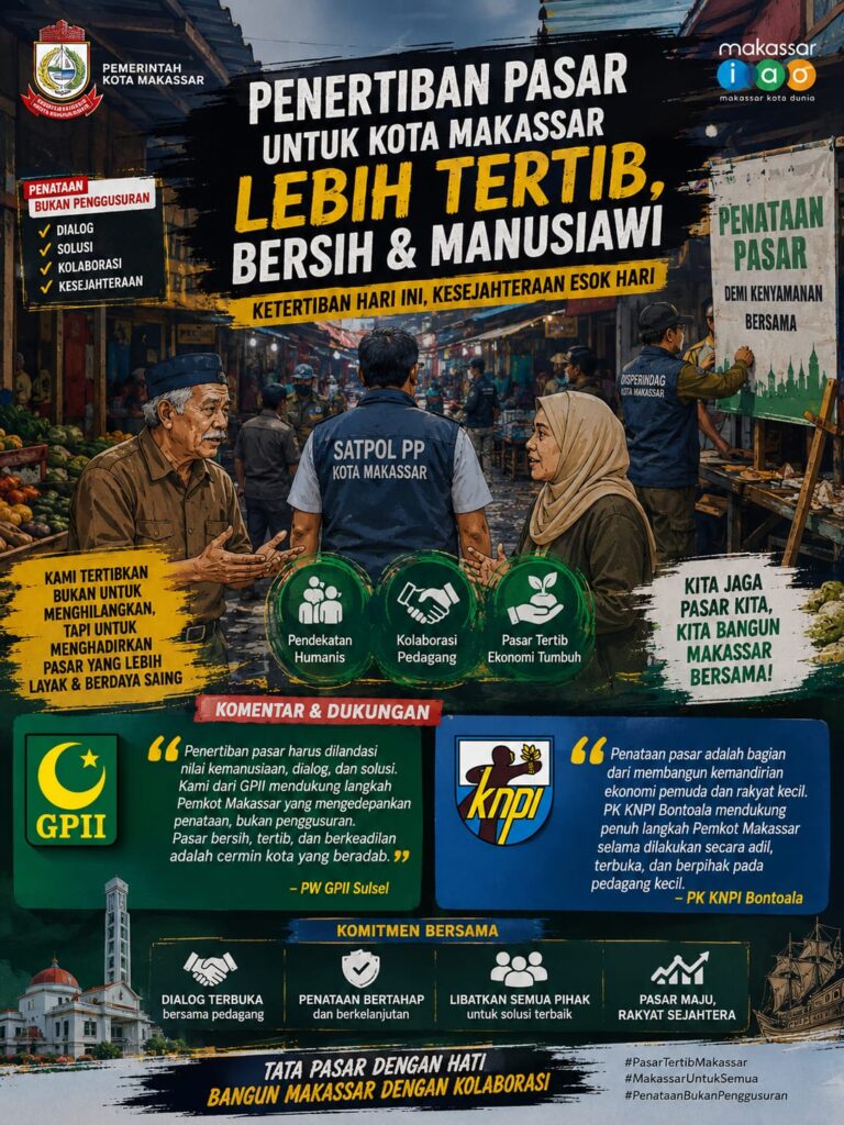 Pedagang Pasar Cidu Berbenah Secara Swadaya, GPII Kota Makassar dan PK KNPI Bontoala : Penataan Tak Harus Dengan Penggusuran