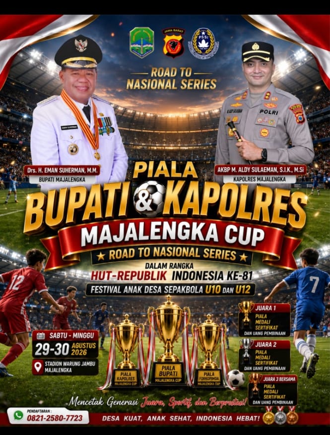 Piala Bupati & Kapolres Majalengka Cup 2026 Bergulir! Cetak Generasi Juara Menuju Seri Nasional