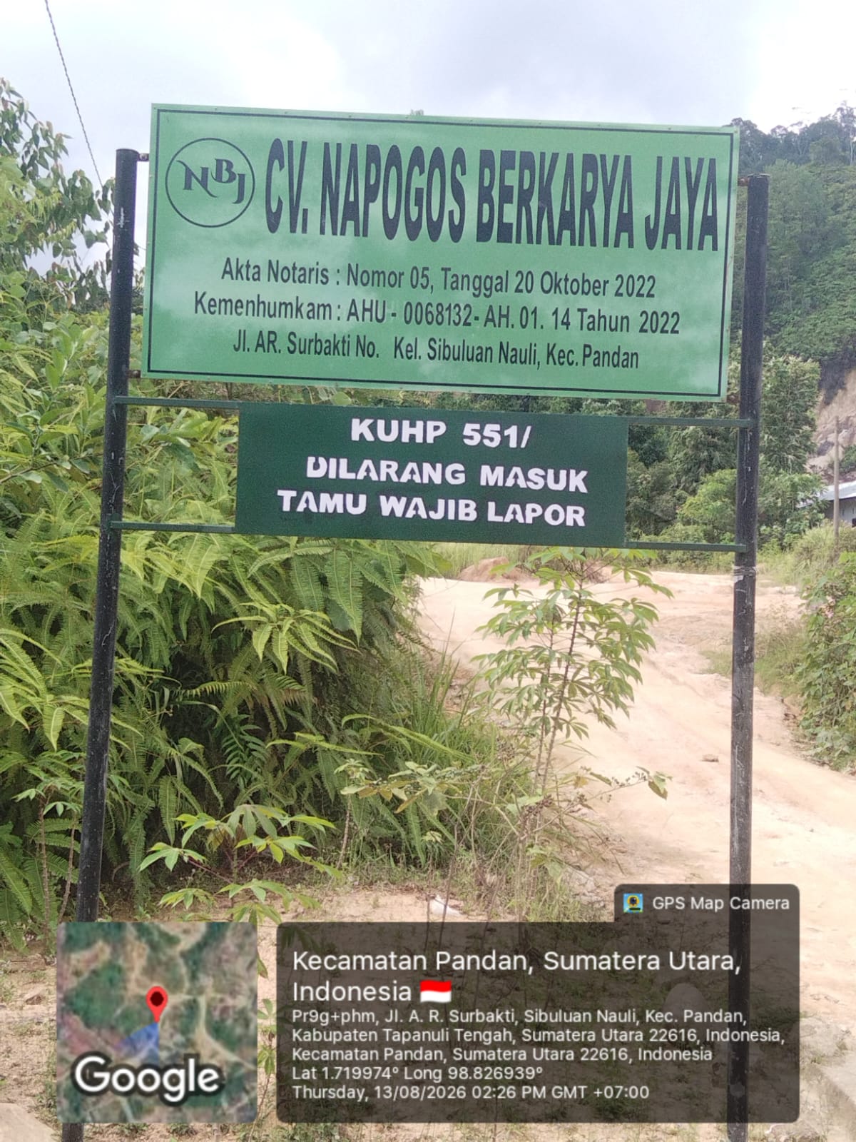 PENGUSAHA GALIAN -C YANG RESMI IZINNYA BUTUH KEPASTIAN HUKUM KEPADA APARAT PENEGAK HUKUM YANG NOTA BENE NYA MASIH INGIN DI DEMO MAHASISWA DI POLRES TAPANULI TENGAH