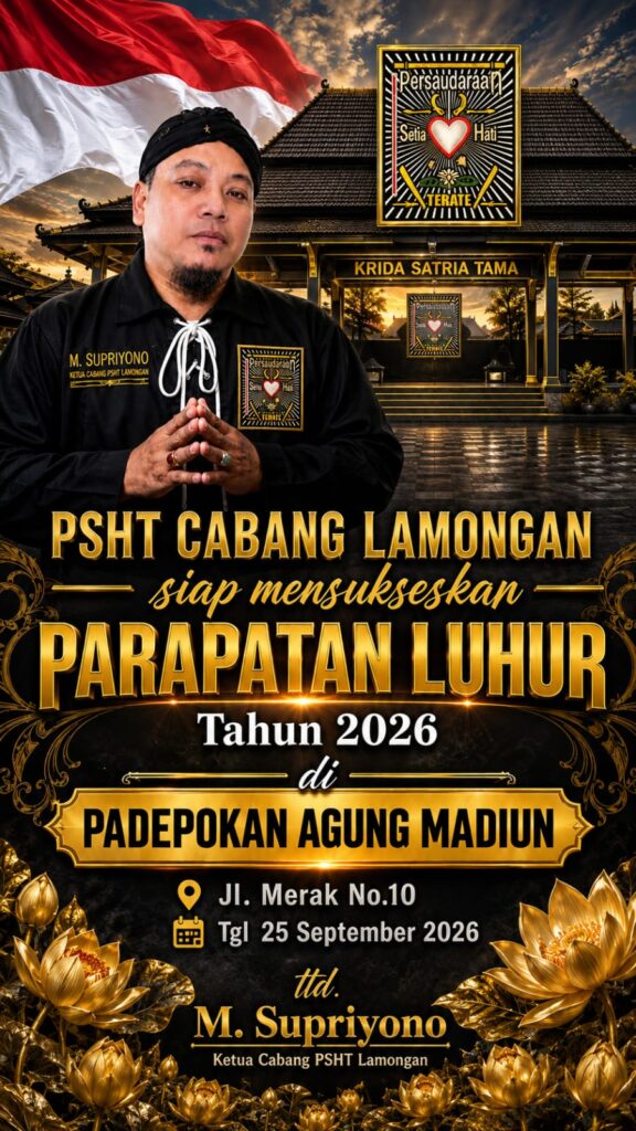 Ketua Cabang PSHT Lamongan Ajak Seluruh Saudara Nyawiji Di Bawah Kepemimpinan Ketum Dr Ir Muhammad Taufik SH MH Msc