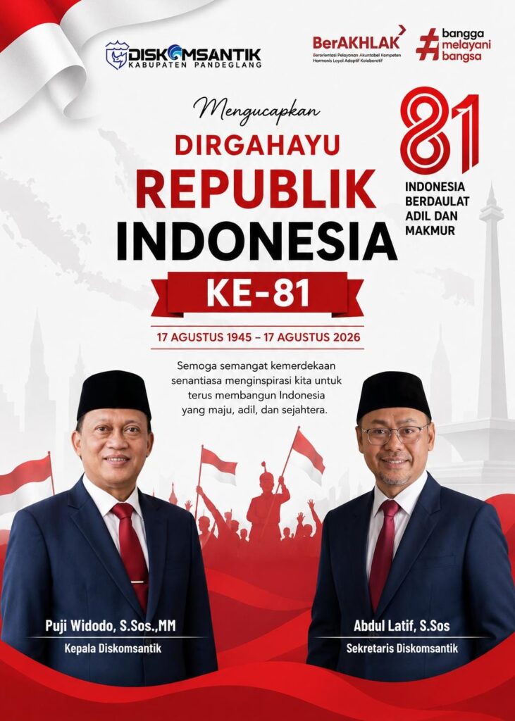 Diskomsantik Pandeglang Ucapkan Dirgahayu RI ke-81
