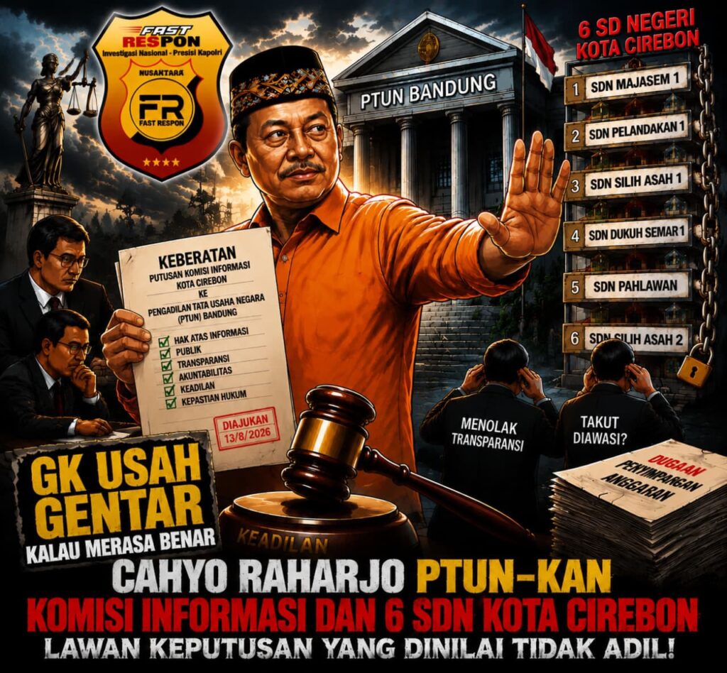 Cahyo Raharjo PTUN kan Komisi Informasi dan 6 SDN Kota Cirebon