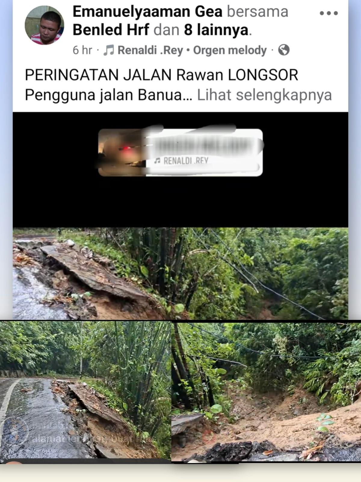 Jalan Hilila’uso – Banuagea – Fulolo Salo’o Longsor dan Belum Ada Penanganan Serius, Warga Desak Pemda Nias Utara Segera Bertindak!