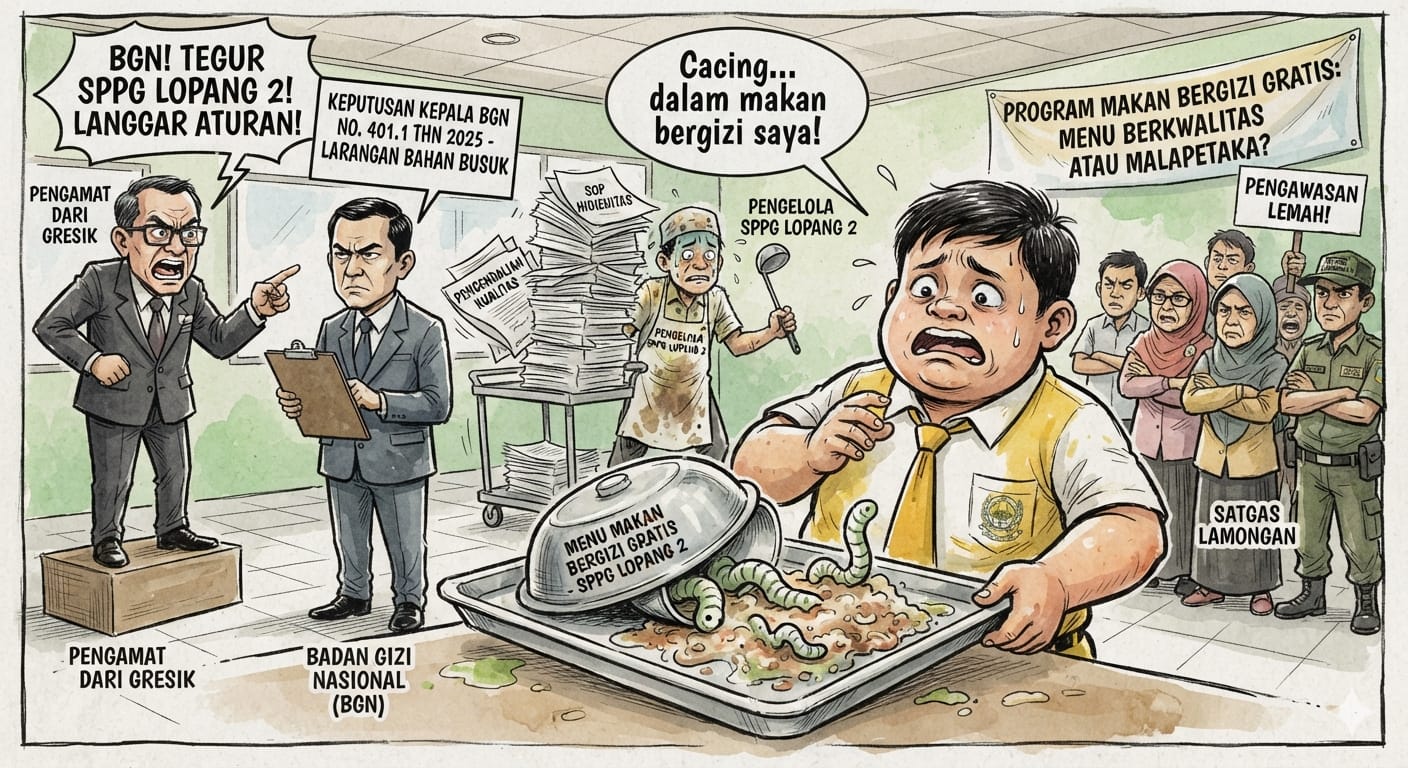 Pengamat Desak BGN Tegur SPPG Lopang 2 terkait Menu Berbelatung