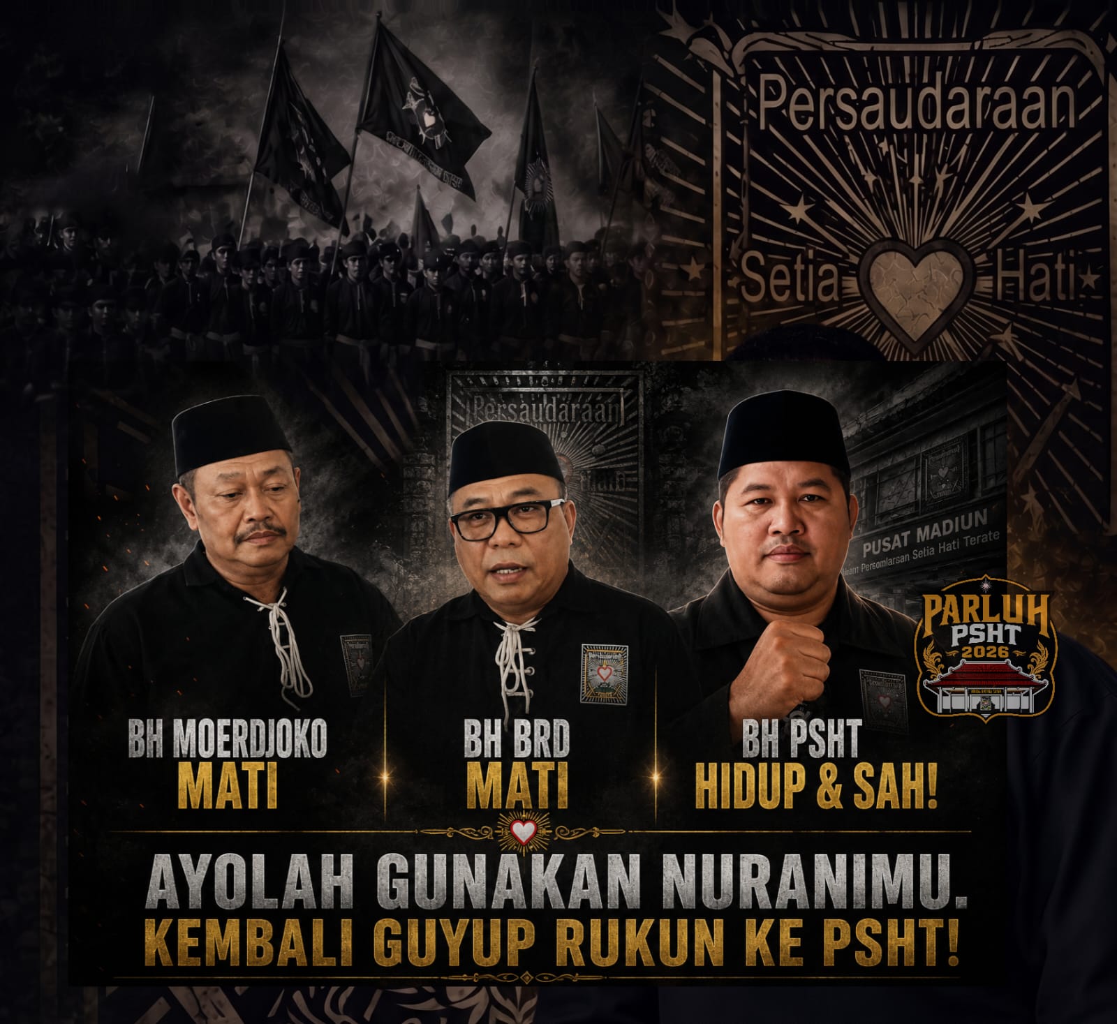 PSHT Sudah Tidak Memperkarakan Hukum Lagi! HAI JIWA BAIK,Ketuk Nuranimu Ayo Guyub Rukun Dukung PARLU PSHT 2026
