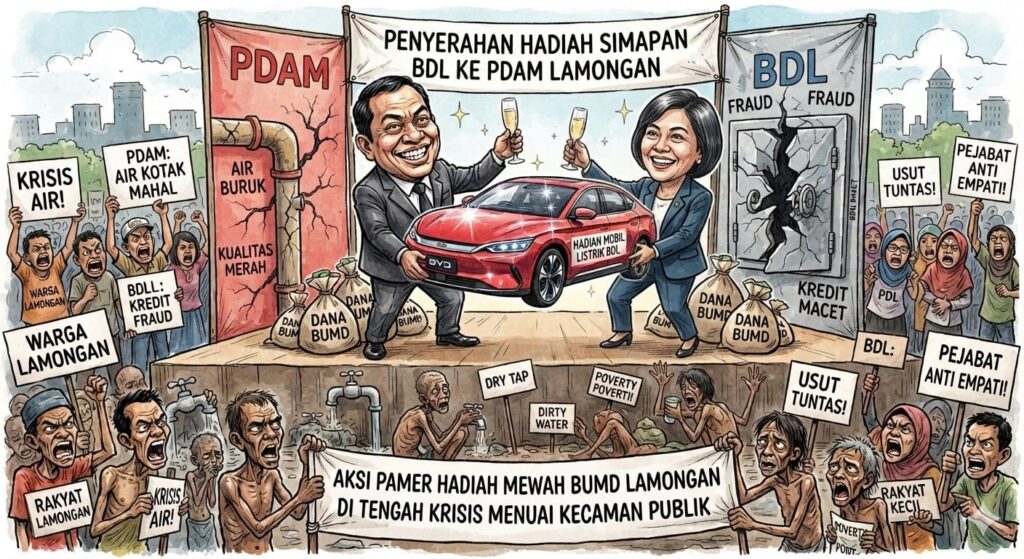 Aksi Pamer Hadiah Mobil Mewah BUMD Lamongan di Tengah Krisis Menuai Kecaman Publik