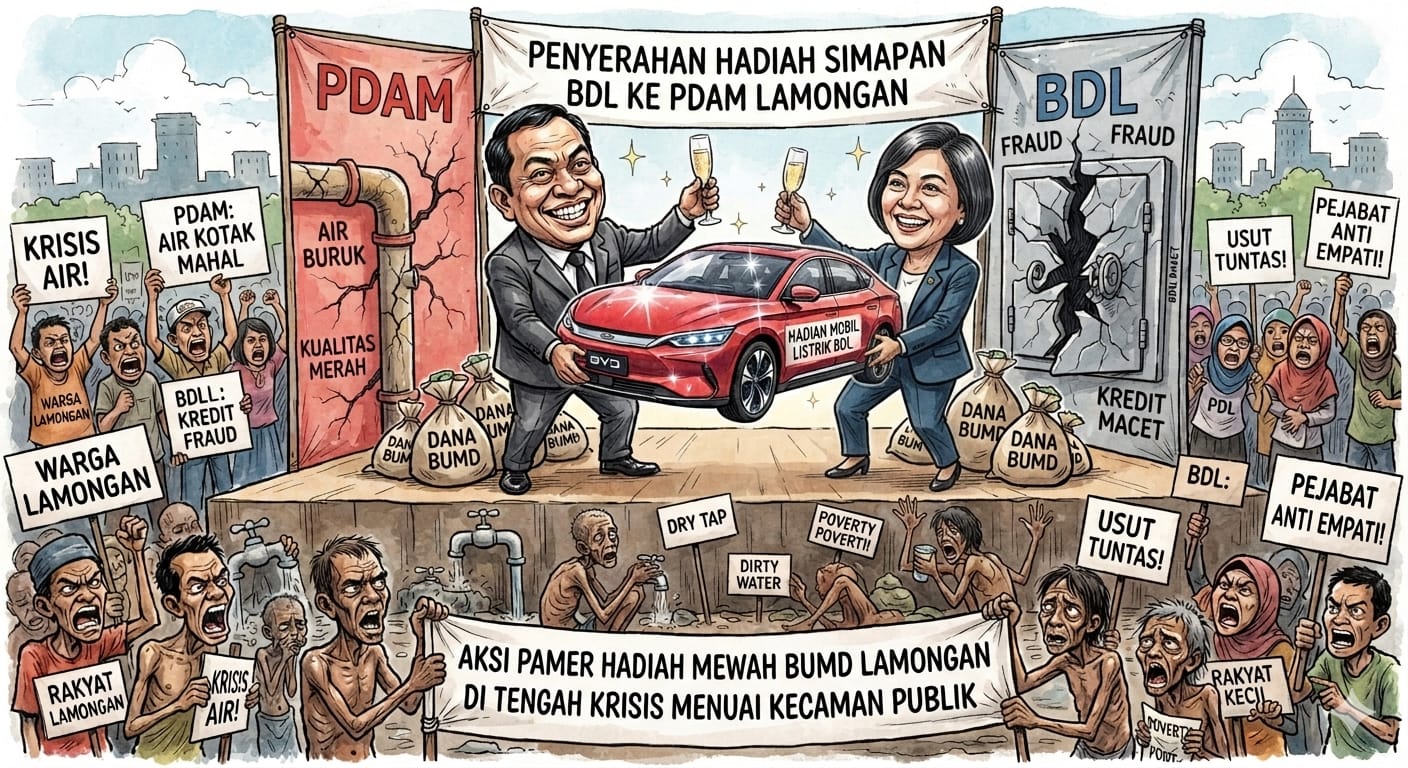 Aksi Pamer Hadiah Mobil Mewah BUMD Lamongan di Tengah Krisis Menuai Kecaman Publik