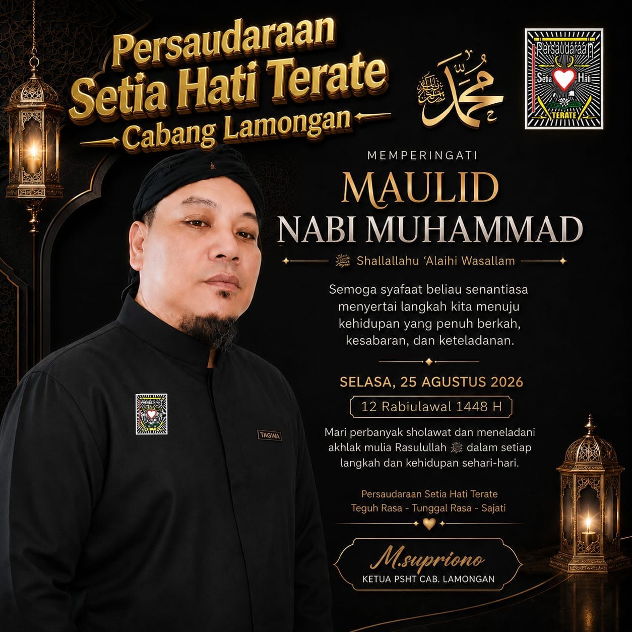 *KETUA CABANG LAMONGAN MENGUCAPKAN ! SELAMAT MEMPERINGATI MAULID NABI MUHAMMAD SAW*