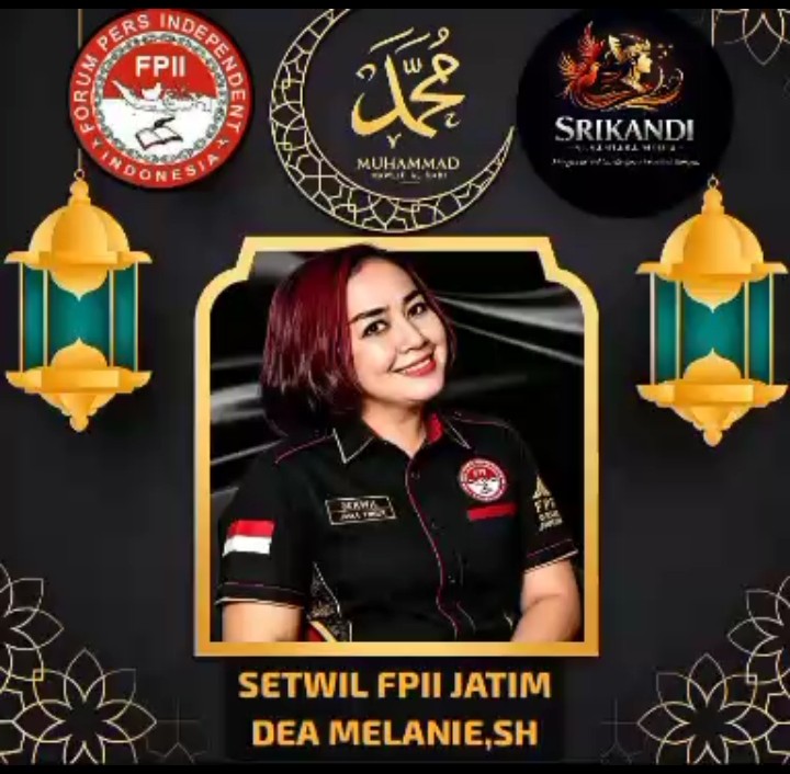 Ketua Sekwil Dea Melanie ,SH Dan Segenap Pengurus FPII Jawa Timur Mengucapkan Memperingati Maulid Nabi Muhammad SAW