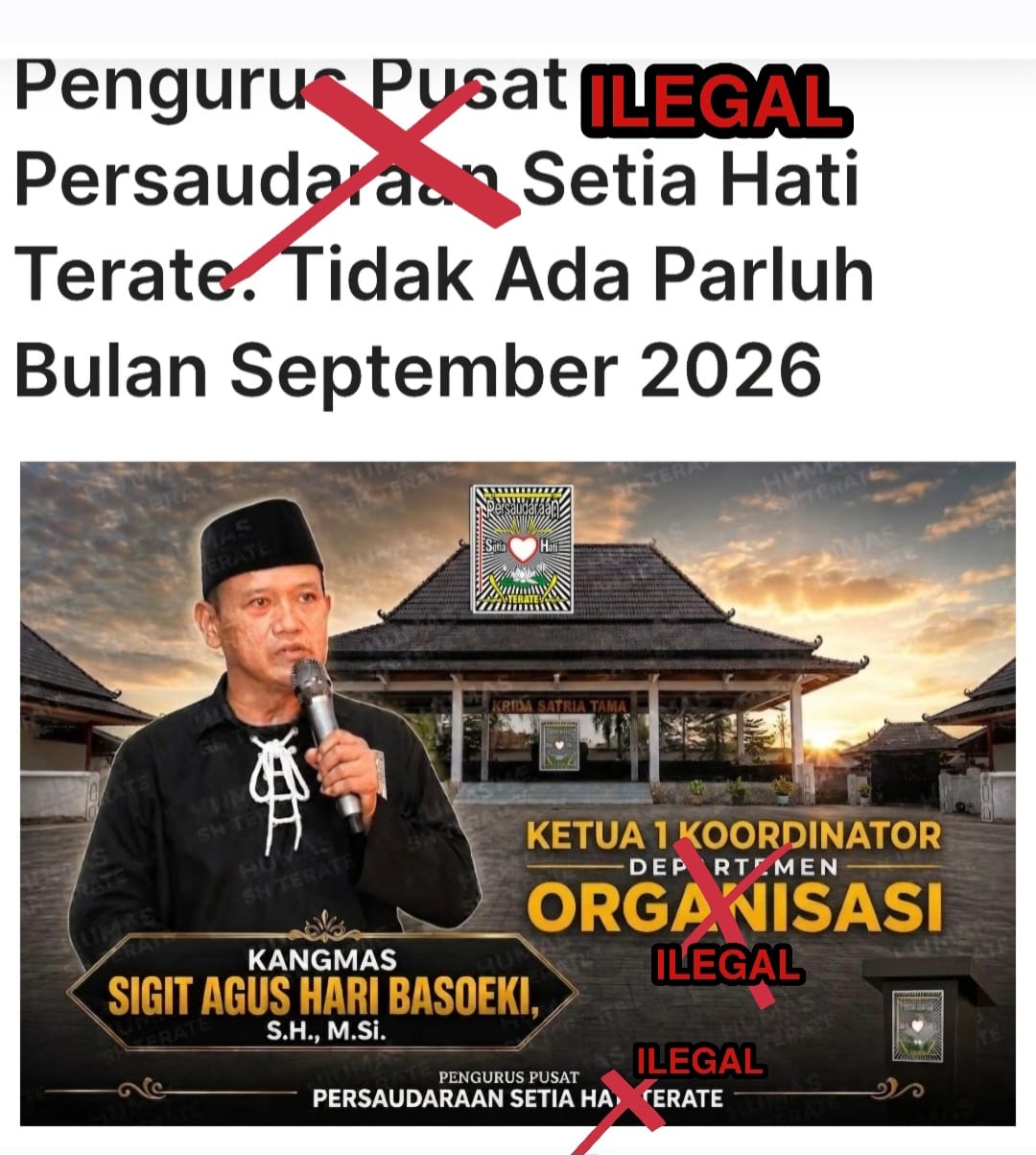 “Anda Yang Gak Mau Datang ?,Kok Acaranya Di Bilang Tidak Ada “Parlu PSHT Tetap Di Gelar 2026