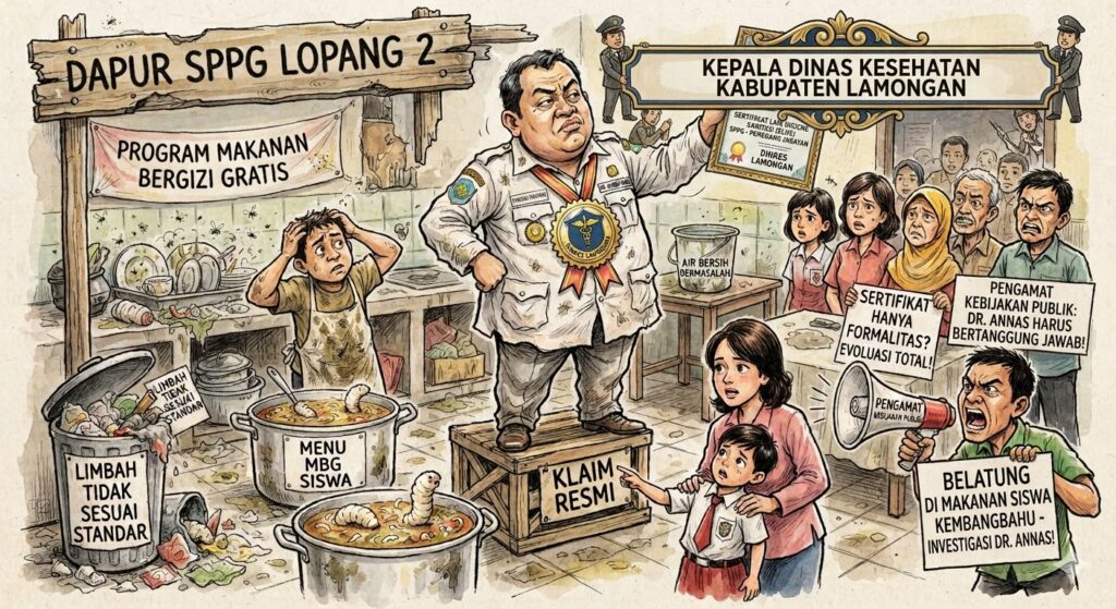 Klaim Sertifikat Sanitasi Dinkes Lamongan Dipertanyakan, Satgas MBG Didesak Evaluasi Total