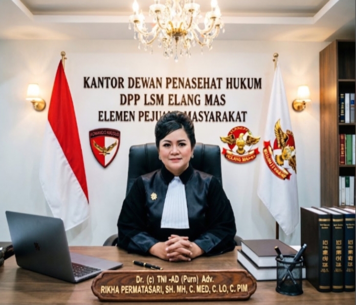 KETUA DEWAN PENASEHAT HUKUM DPP LSM ELANG MAS, ADV.RIKHA PERMATASARI SH. MH, PERTANYAKAN KASUS IDA SUSANTI. 