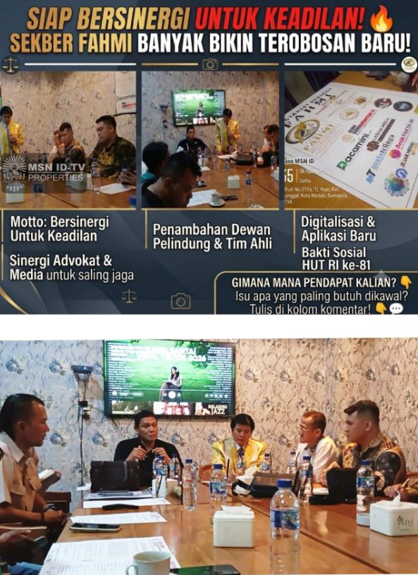 RAPAT KE-2 SEKBER FAHMI: PERKUAT SINERGI ADVOKAT DAN MEDIA, SIAP BENTUK TIM AHLI HINGGA PENGEMBANGAN APLIKASI