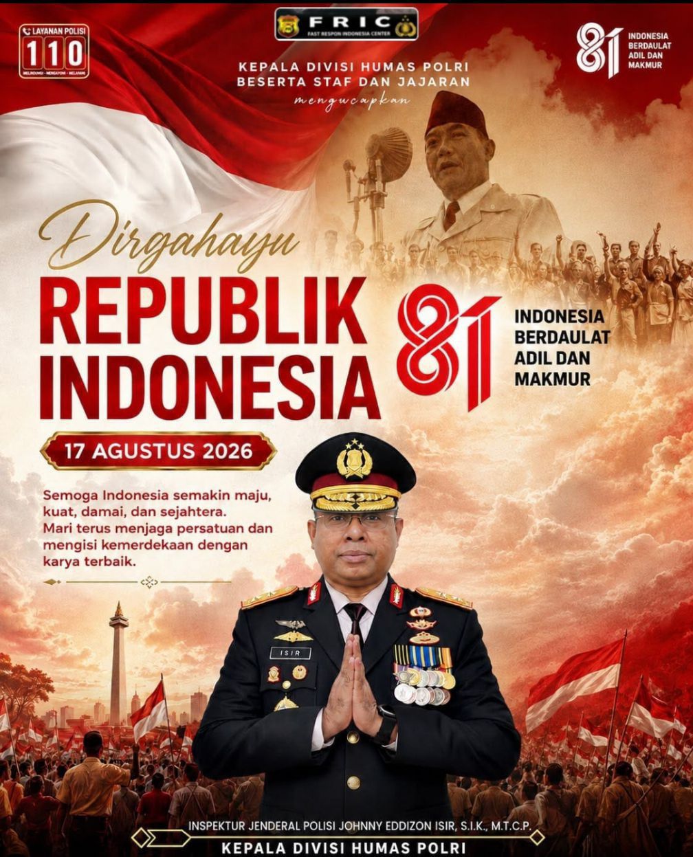 Kadiv Humas Polri Ucapkan Dirgahayu RI ke-81: Jaga Persatuan, Perkuat Indonesia, Majukan Bangsa