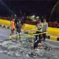 Jembatan Giri Kencana Bengkulu Utara Terdampak Gempa, Polisi Pasang Garis Pengamanan