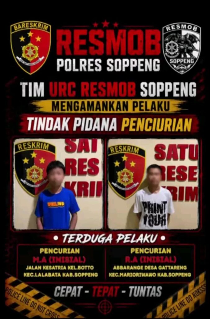 “Viral! Dua Pelajar Diamankan Polisi Usai Diduga Curi HP Siswa Saat Kemah di Soppeng”