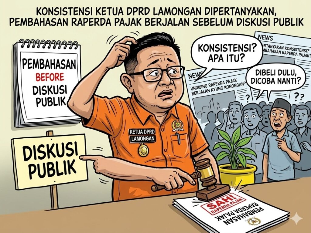 DPRD Lamongan Kebut Raperda Pajak Retribusi Daerah ,Aktivis Pertanyakan Janji Manis Ketua Dewan