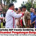 Kasat Narkoba AKP Irwanta Sembiring Disambut Pengalungan Bunga, Simbol Kuat Sinergi Lindungi Pelajar dari Narkoba