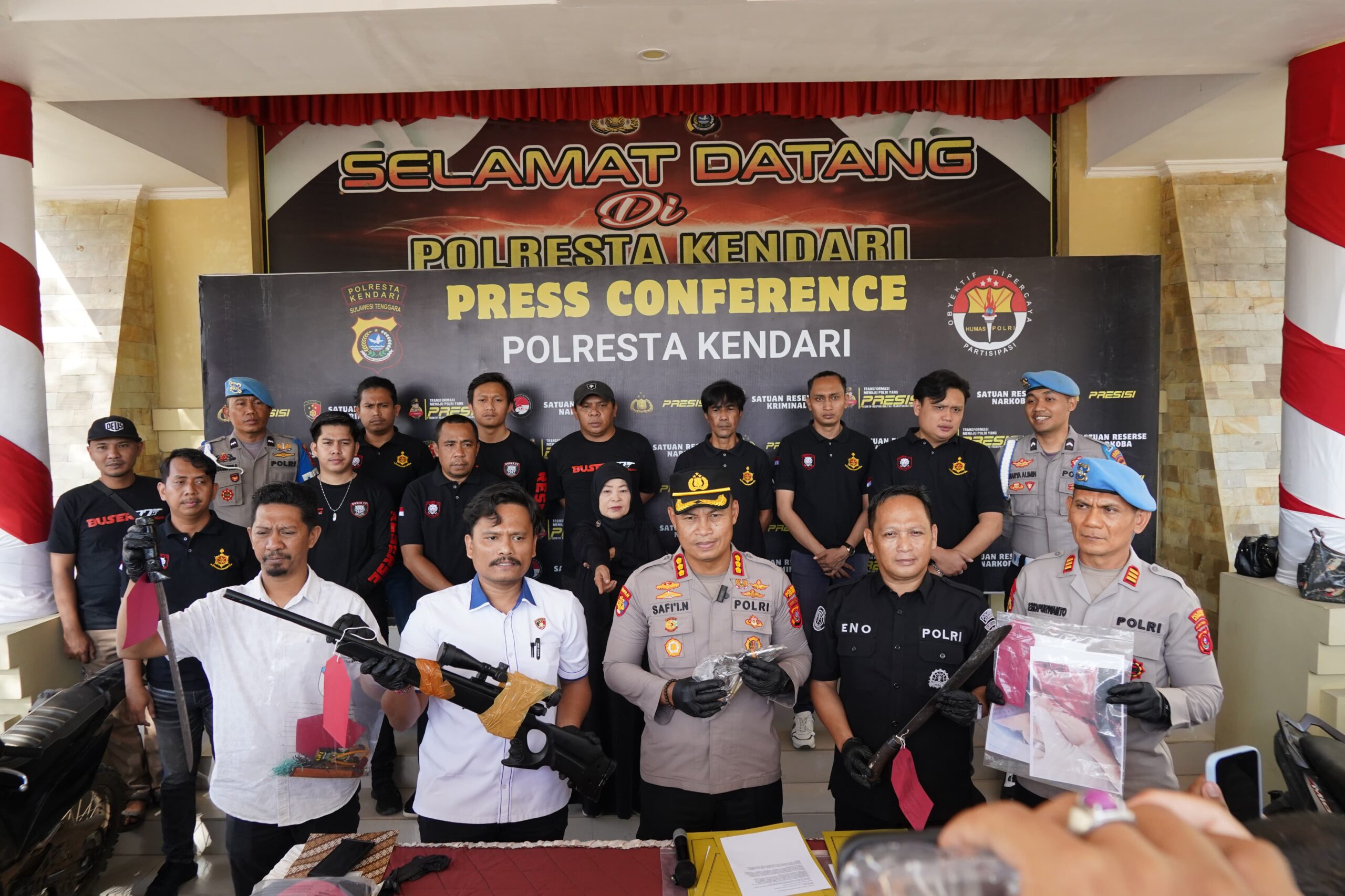 Kombes Pol Safi’i Nafsikin Pimpin Press Conference, 6 Kasus Kriminal Terungkap