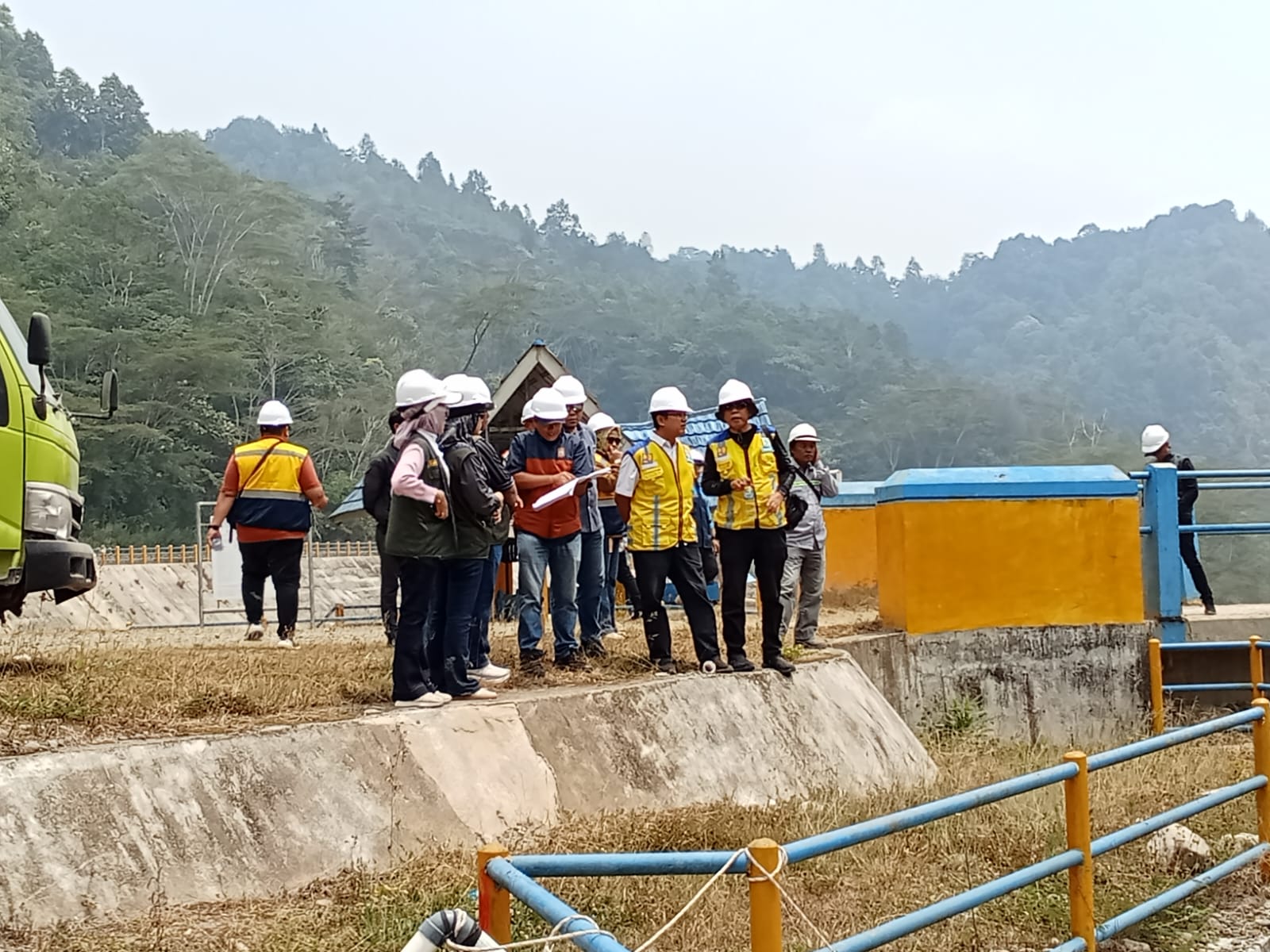 Tim Kejati Sumsel Pantau Langsung Peroyek Jaringan Irigasi DI Lematang Pagar Alam.