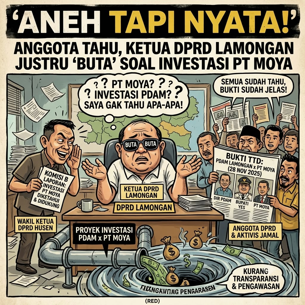 Aneh tapi Nyata! Anggota Tahu, Ketua DPRD Lamongan Justru ‘Buta’ Soal Investasi PT MOYA