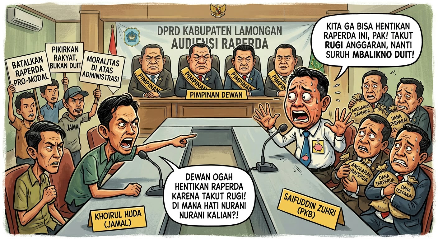 Anggota Dewan Lamongan Ogah Hentikan Raperda karena Alasan Takut Rugi Anggaran, Dimana hati nurani?