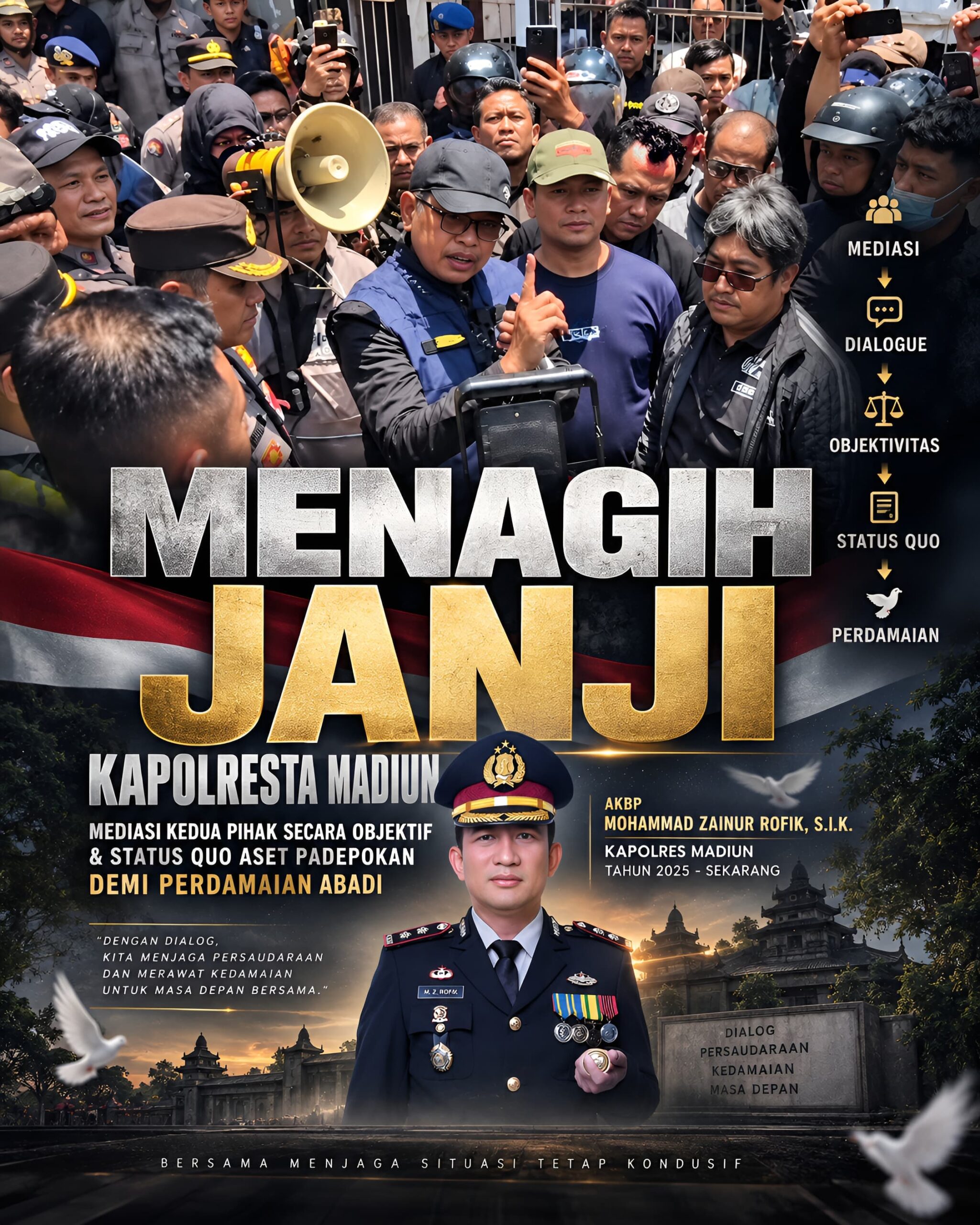Menagih Janji Kapolresta Madiun Mediasi Kedua Secara Objektif Dan Status Quo Aset Padepokan Demi Perdamaian Abadi